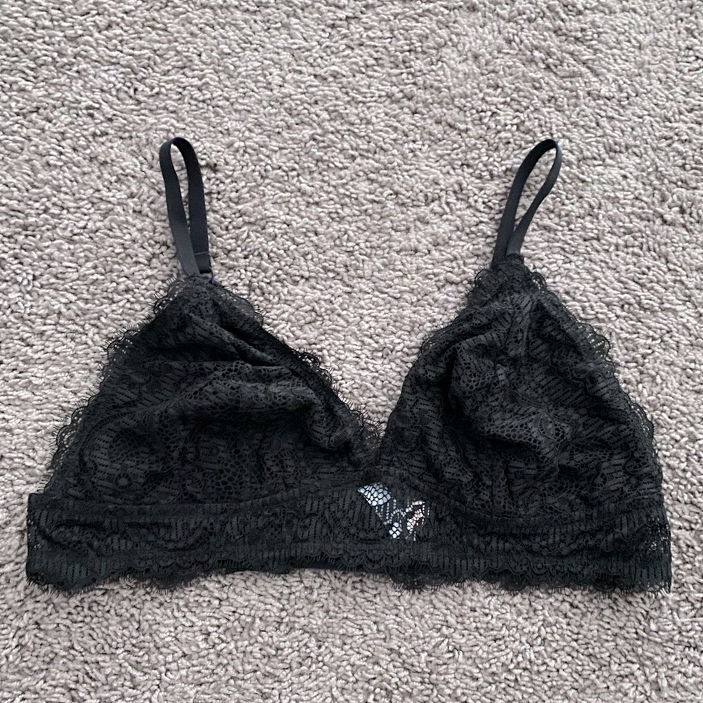 Black lace bralette